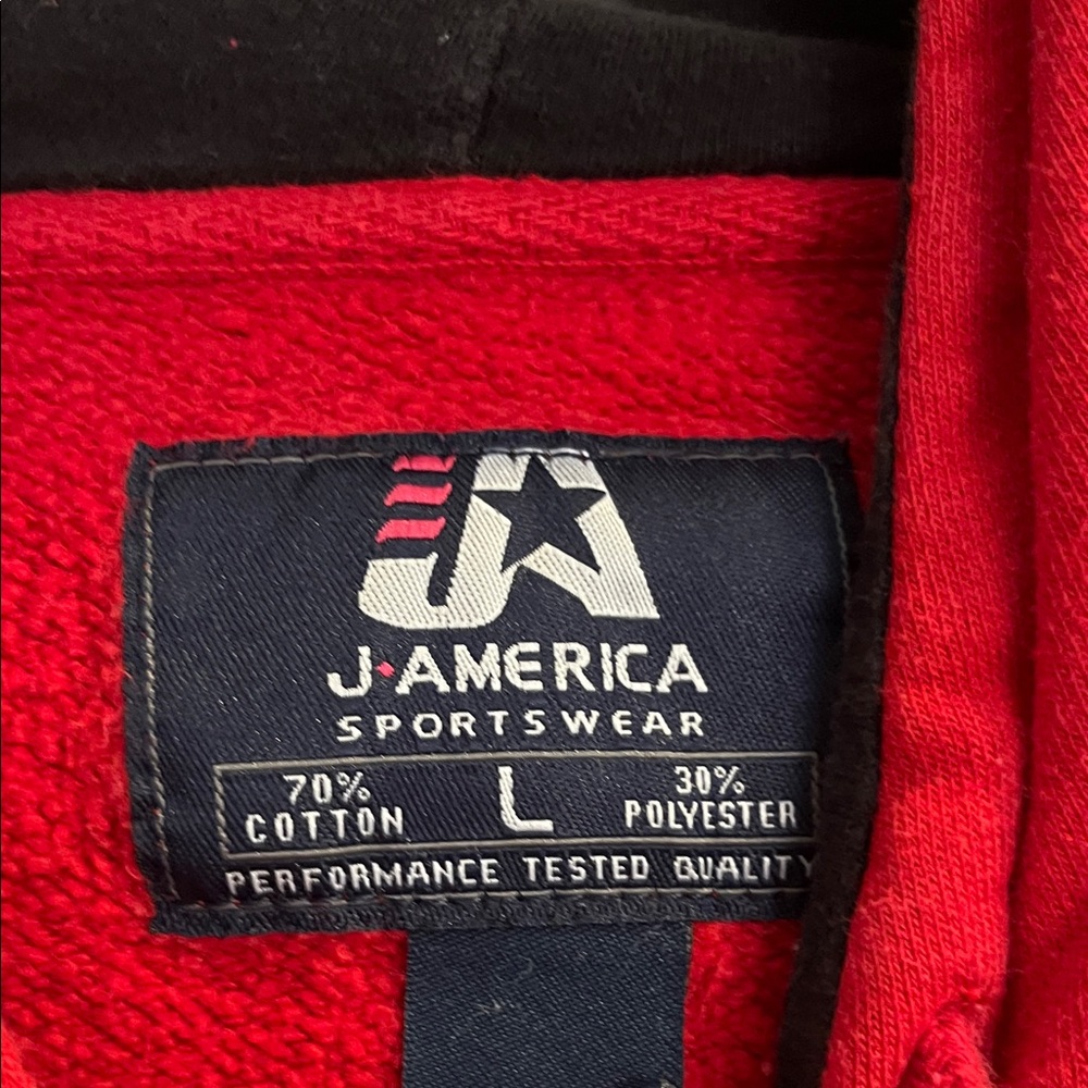 Vintage J. America Red Ohio State Hoodie Men’s Size Large - Picture 2 of 5